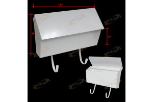 15"x9"x6" Wall Mount White Mail Box